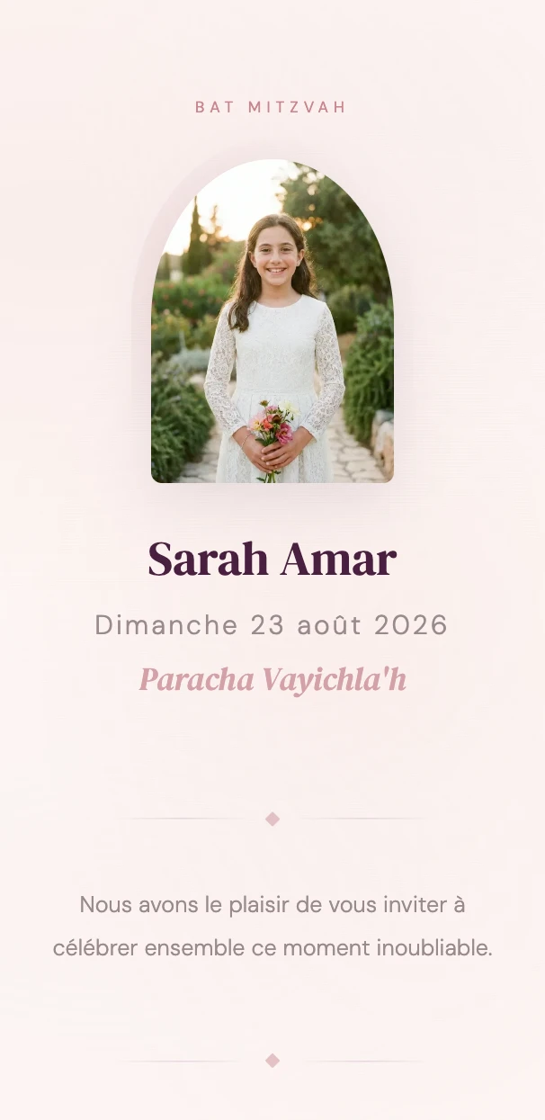 Aperçu du faire-part digital, modèle Jardin Fleuri